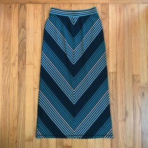 Old Navy Turquoise Chevron Maxi Skirt